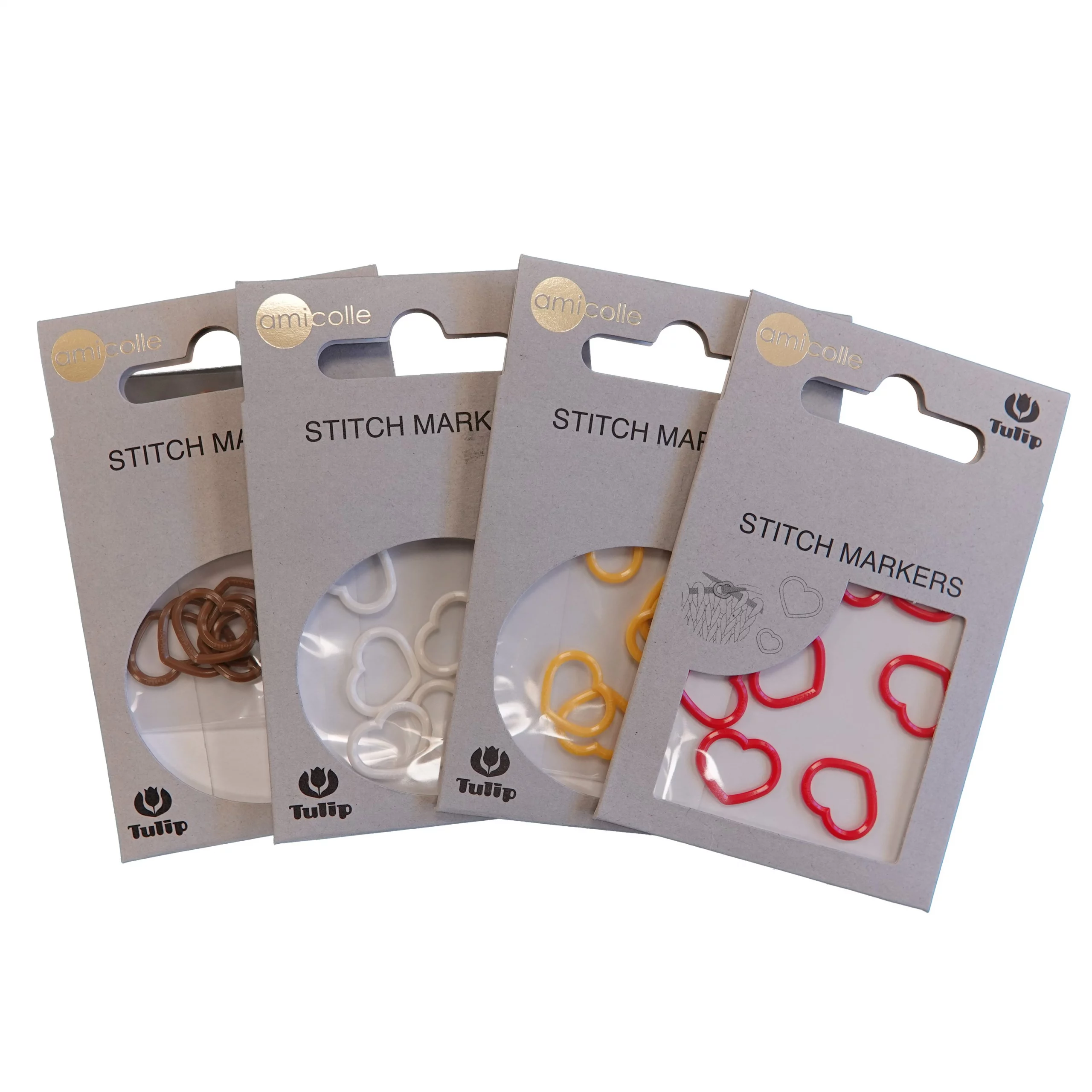 Tulip Heart Stitch Markers 7pcs