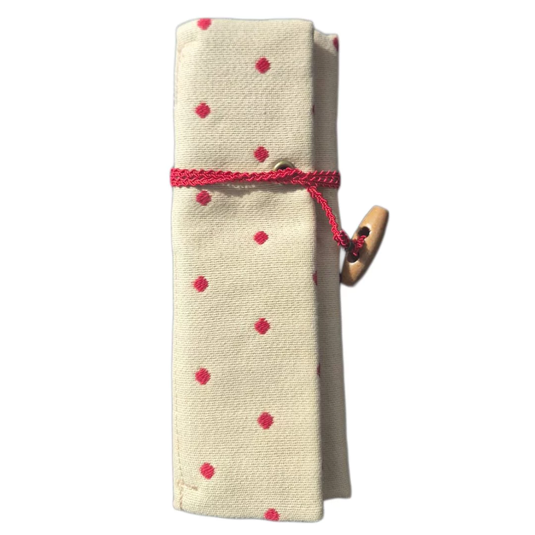 Tulip Japan Jacquard Case with Red Polka dots