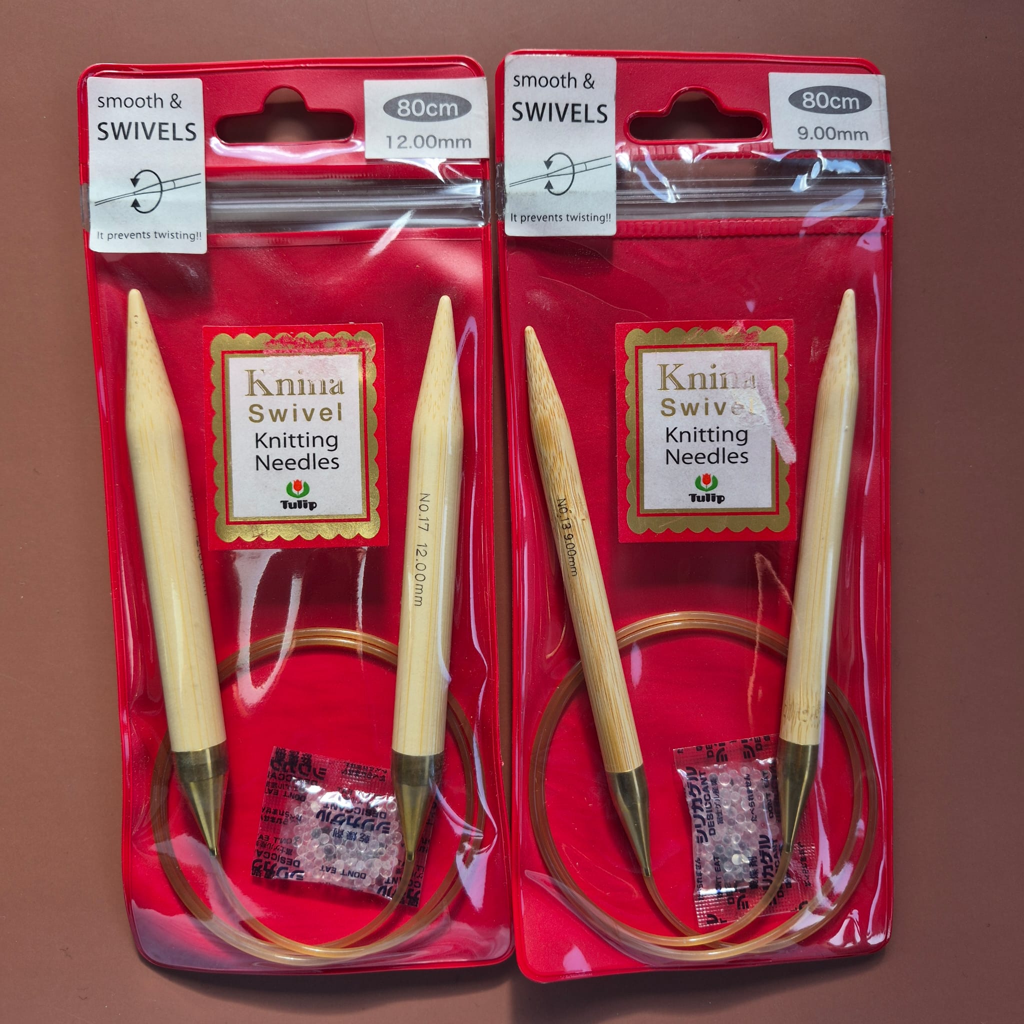 Slightly Damaged Tulip Circular Knitting Needles (80cm- 9 and 12mm) - Image 1