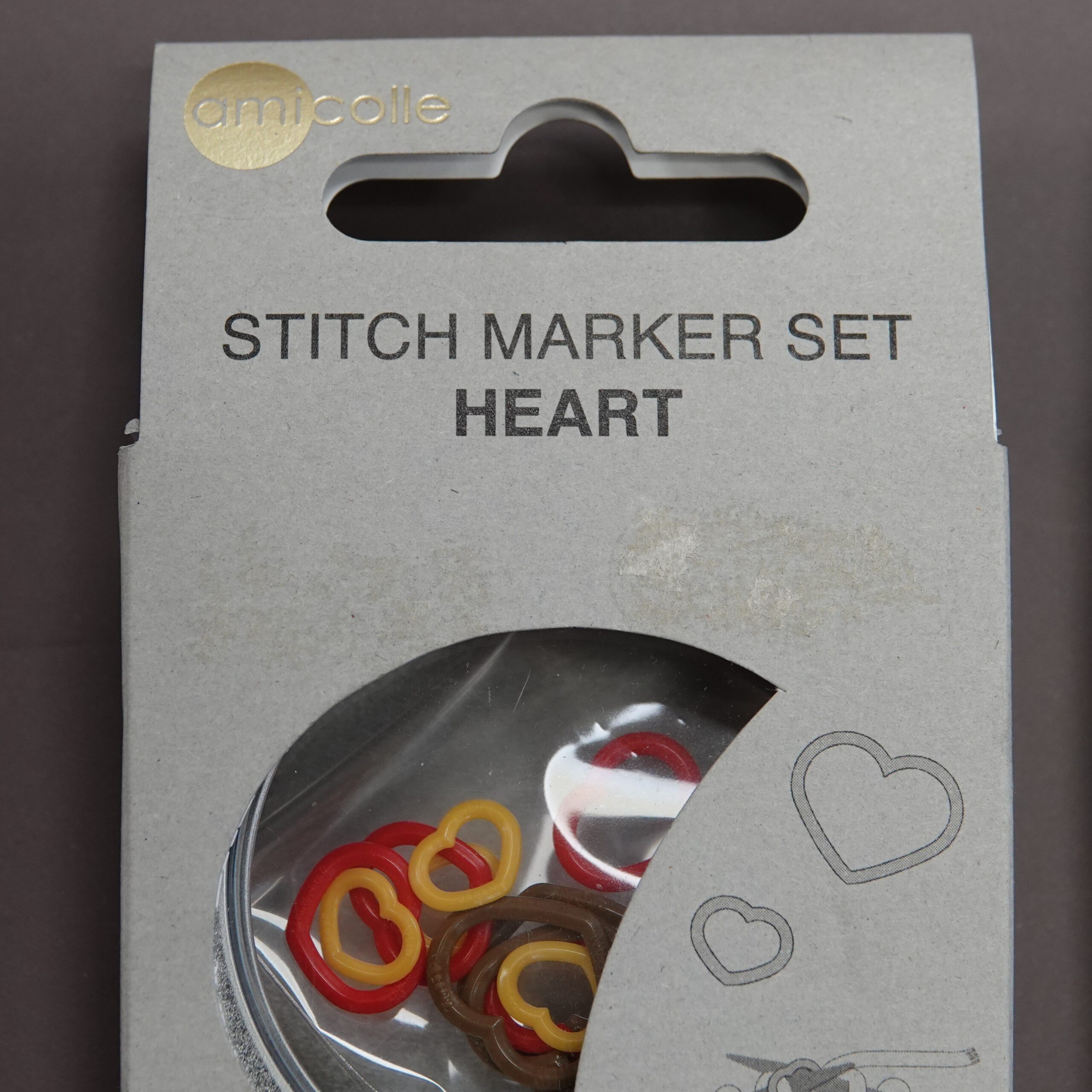 Slightly Damaged Tulip Heart Stitch Markers (M/M/L and S/M/L) - Image 2
